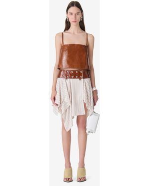 IRO Short Leather Top - White