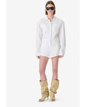 IRO Loose Fit Playsuit - White