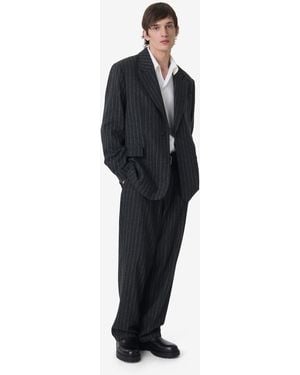 IRO Pinstripe Oversized Suit Jacket - Blue