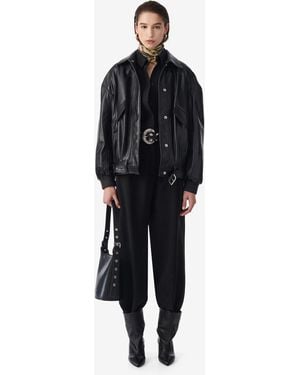 IRO Oversized Leather Jacket - Black