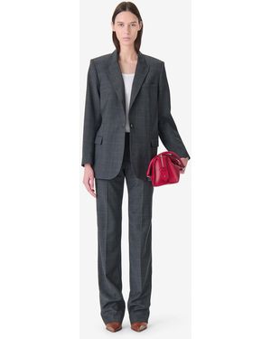 IRO Checked Tailored Jacket - Blue