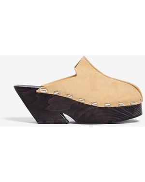 IRO SABOTS À CLOUS SUEDE - Noir