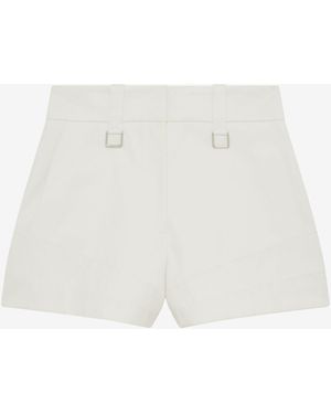 IRO SHORT TAILLE HAUTE À DÉCOUPES - Blanc