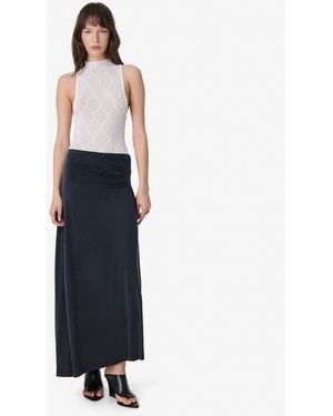 IRO Draped Midi Skirt - Blue
