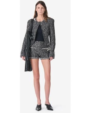 IRO Short Tweed Shorts - Blue