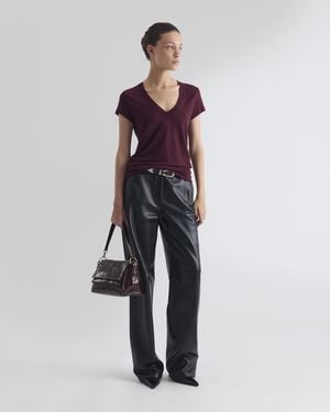 IRO V-neck Linen T-shirt - Multicolor