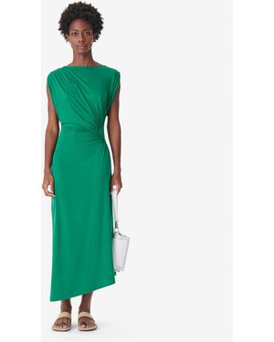 IRO Draped Long Dress - Green