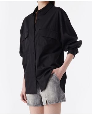 IRO CHEMISE LONGUE - Noir