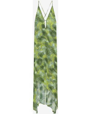 IRO Long Print Dress - Green