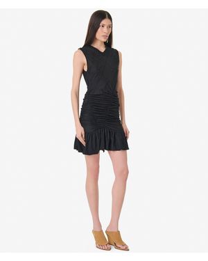IRO ROBE COURTE TEXTURÉE - Noir