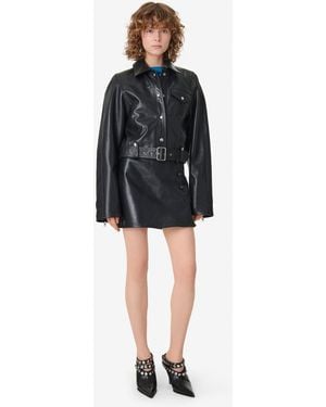 IRO Boxy Leather Jacket - Black