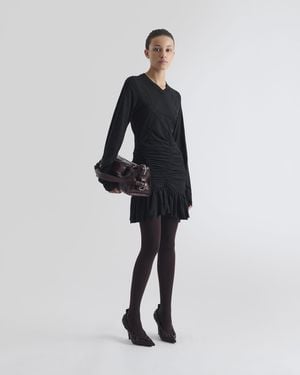 IRO Asymmetrical Jacquard Dress - Black