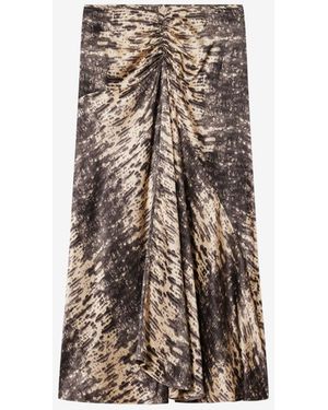 Isabel Marant Falda Laren De Seda - Neutro