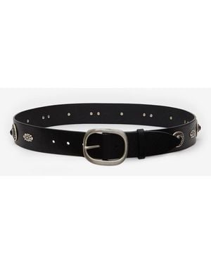 Isabel Marant Cinturón Western Studs - Negro