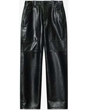 Isabel Marant Valka Leather Pants - Black