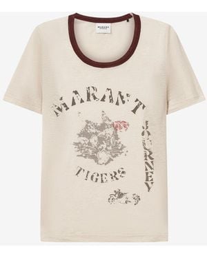 Isabel Marant Camiseta Kiliann De Lino - Blanco