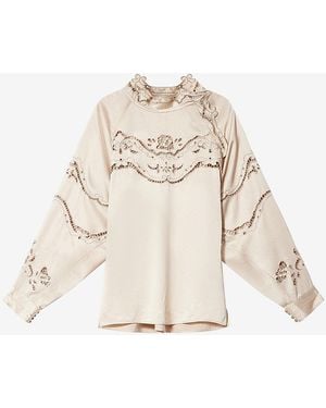 Isabel Marant Top Enelia De Seda - Neutro