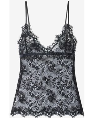 Isabel Marant Top Adiena De Encaje - Negro