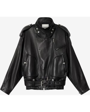 Isabel Marant Farza Leather Jacket - Black