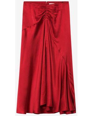 Isabel Marant Falda Laren De Seda - Rojo