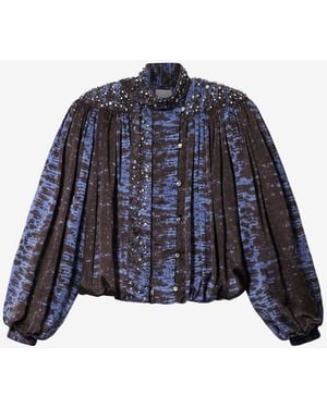 Isabel Marant Chaqueta Loyra De Seda - Azul