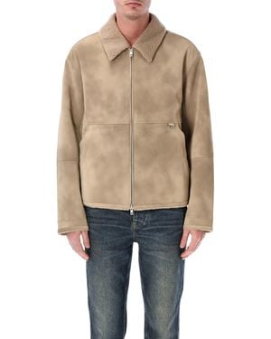 Represent Faux Shearling Jacket - Blue