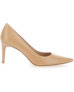 Stuart Weitzman Leather Court Shoes - Natural