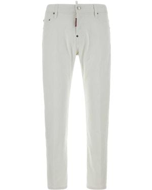 DSquared² Stretch Denim Slim Twist Jeans - White