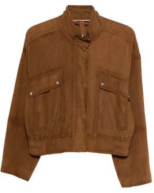 The Jackie Leathers Mietta Suede Jacket - Brown