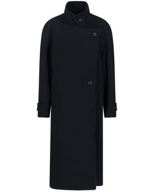 Low Classic Wool Twill Coat - Black