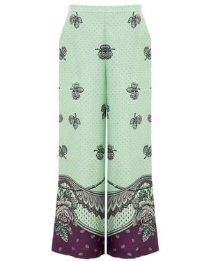 Gucci Green Silk Casual Trousers