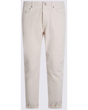 Brunello Cucinelli Cotton Jeans - Natural