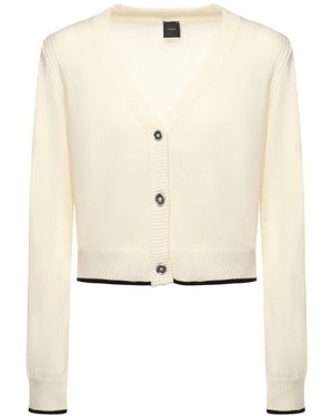 Pinko V-Neck Cardigan - Natural