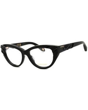 Roberto Cavalli Eyeglasses Cat Eye Full Rim, Shiny Frame And Clear Demo Lenses Lens Vrc024V0700 Sunglasses - Black
