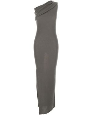 princess polly baby blue dress RICK OWENS Taco one-shoulder tie-embellished velvet gown main image 1