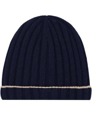 Brunello Cucinelli Beanie Hat Kashmir/Capra Hircus E Hairbands - Blue