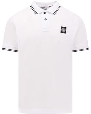 Stone Island Organic Cotton Polo Shirt - White