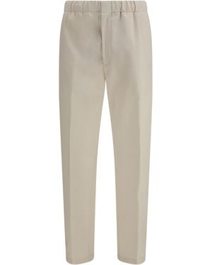 Lardini Cotton Drawstring Pants - Gray