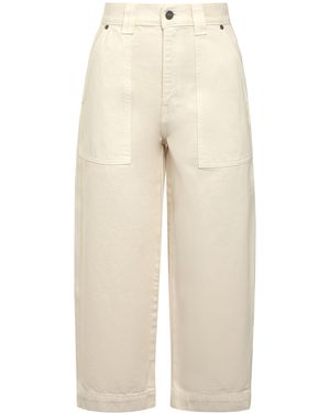 KHAITE Hewey Cropped Jeans - Natural