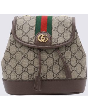 Gucci Leather Backpacks - Brown