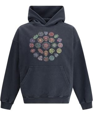 Balenciaga Spiral Crest Hoodie - Blue