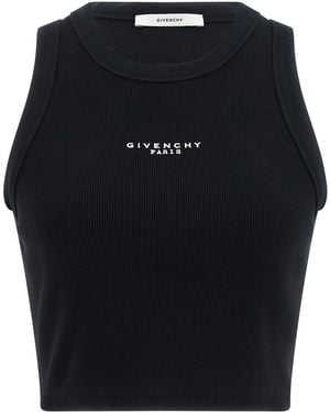 Givenchy Paris Print Top - Blue