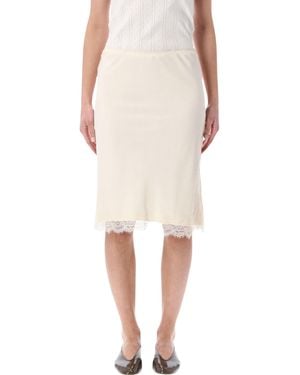 Rohe Silk Blend Lace Skirt Acetate - Natural