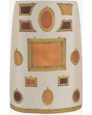 Versace Skirt Printed Silk - Multicolor