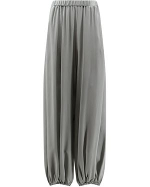 Alysi Baloon Silk Pants - Gray