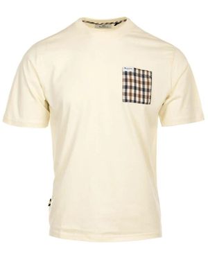 Aquascutum T-Shirt Taschino - Natural