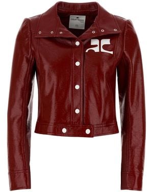 Courreges Vinyl Jacket - Red