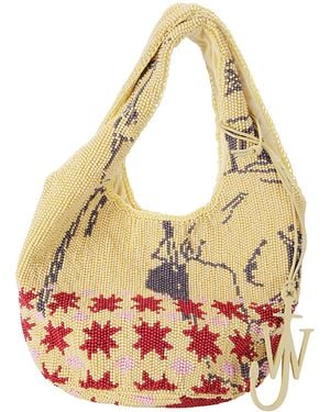 JW Anderson Mini Beaded Shopper - Natural