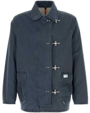 Fay Denim Twill 4 Gancini Jacket - Blue