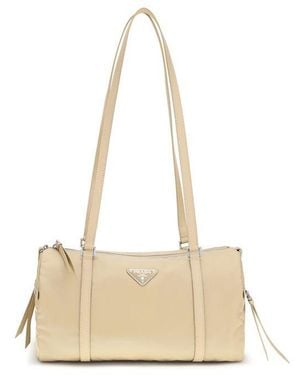 Prada Beige Polyamide Shoulder Bag - Natural